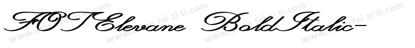 FOTElevane BoldItalic字体转换